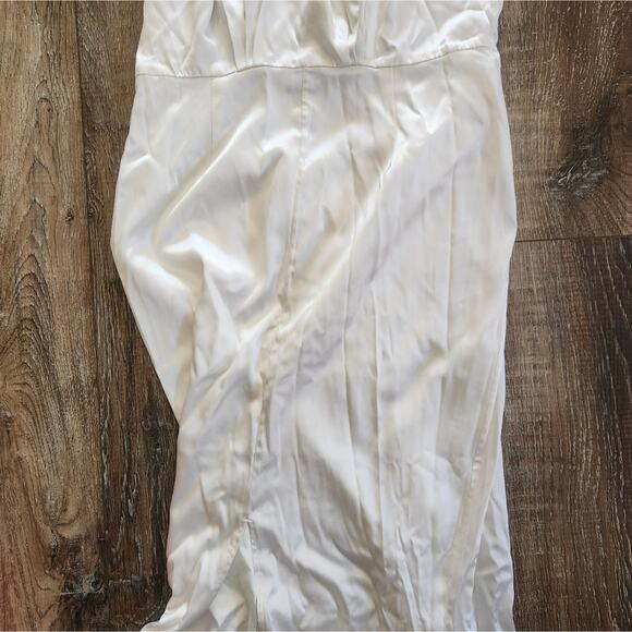 Retrofete Margot Dress White Size Medium Silk Blend Open Back Bridal NWT - Picture 5 of 16